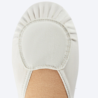 Chaussons de danse BW71 rose nude en toile à semelle fendue, élastiques croisés sans lacets, souples, pour adultes et enfants, entraînement de ballet
