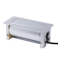 Prise de courant rotative manuelle standard américaine, 2 prises CA, 2 ports de charge USB, prise de courant escamotable manuelle pour bureau, salle de réunion