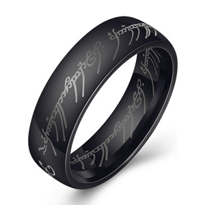Stainless Steel <b>Rings</b> 6mm One <b>Ring</b> Lord Of The <b>Rings</b> Design Unisex Jewelry Gift - Product Image 3