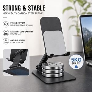 360 °   Support de téléphone rotatif en acier au carbone, pliable, portable, support de bureau réglable, support universel pour smartphone - Product Image 3