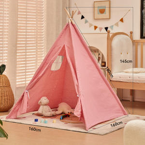 Tente pour enfants de 1,35 m, tente de jeu pour enfants, tente de fête, tente de jeu pliable, wigwam, maison pour enfants, <span class=keywords><strong>tipi</strong></span> indien, accessoires de photographie - Product Image 4