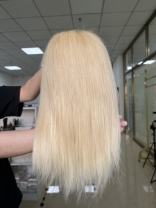 Productos de Venta caliente Peluca de pelo liso <span class=keywords><strong>Rubio</strong></span> <span class=keywords><strong>tonto</strong></span> 613 13x6 13x4 HD Pelucas de cabello humano frontal de encaje - Product Image 4