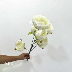SPR <span class=keywords><strong>Ivoire</strong></span> <span class=keywords><strong>Mariée</strong></span> Soie FlowerPeony Décoration <span class=keywords><strong>De</strong></span> Mariage Fournitures En Gros Artificielle Rose Fleur <span class=keywords><strong>bouquet</strong></span> - Product Image 2