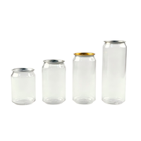 Bouteilles en plastique PET transparentes populaires de 150 à 1000 ml avec couvercle à anneau semi-ouvert pour boissons, vin et sodas