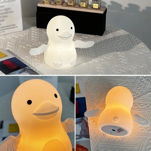 Chất Lượng Cao Dễ Thương Phim Hoạt Hình Vịt Patted Ngủ Ánh Sáng Ấm Trắng LED Ánh Sáng Ban Đêm Trang Trí Silicone Chiếu Sáng Cho Nhà - Product Image 5