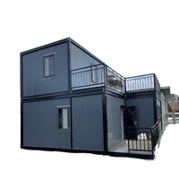Maison préfabriquée en conteneur d'acier de 20 pieds, taille personnalisée en usine, luxe professionnel, kit plat, cuisine, salon, bureau à domicile, respirante