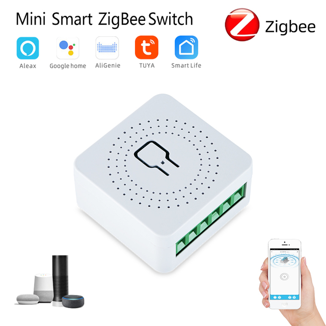 Mini Tuya Zigbee Smart Switch Relay Module 1 Way Wireless Light Switch