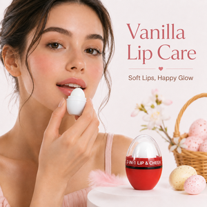 Bálsamo labial y para mejillas 2 en 1 ODM/OEM, nutritivo, retiene la humedad, realza el color natural de las mejillas, ilumina, con suave aroma a vainilla, en forma de huevo. - Product Image 5