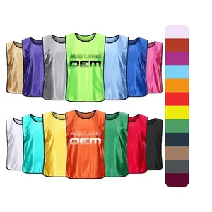 Usine en gros personnalisé pas cher entraînement sportif bavoirs Nouveaux produits été chemise entraînement gilet Football Football bavoirs Jersey