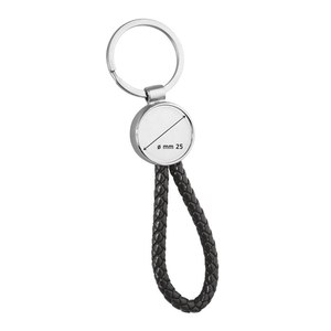 Porte-clés en cuir avec sangle tressée noire creuse pour hommes et femmes - Product Image 2