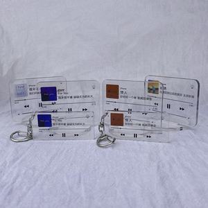 NO MOQ custom KPOP testi <span class=keywords><strong>portachiavi</strong></span> fascino acrilico <span class=keywords><strong>Spotify</strong></span> musica acrilico <span class=keywords><strong>portachiavi</strong></span> per i regali dei fan - Product Image 4