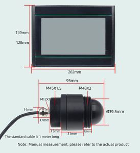 Màn hình cảm biến mức <span class=keywords><strong>Radar</strong></span> Màn hình cảm ứng đo mức màn hình ghi 80G sóng milimet không tiếp xúc với mực nước - Product Image 3