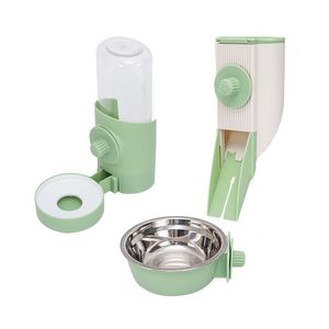 Distributeur automatique suspendu pour chats, fontaines à eau et distributeurs de nourriture pour animaux de compagnie ; cages suspendues pour petits chiens et lapins ; gamelles. - Product Image 3