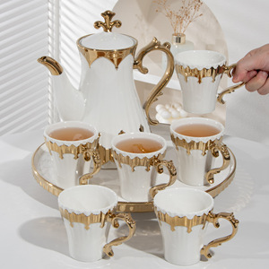 Cross-border new ceramic water <b>set</b>, water cup <b>set</b>, high-temperature resistant <b>tea</b> <b>set</b>, light luxury housewarming gift - Product Image 4