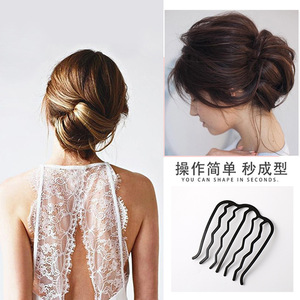 BELLEWORLD Vente chaude : Outils pour cheveux bouclés, peigne à cheveux en métal à quatre branches, peigne à cheveux pour filles, outils pour cheveux bouclés - Product Image 2