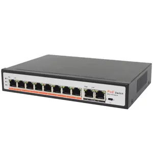 Sản xuất 8-Port điện oever Ethernet Switch Poe Chuyển Đổi với 2 Rj45 gigabit uplink