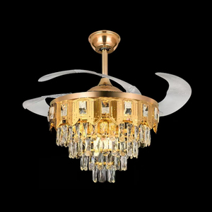 Ventilateur de plafond LED moderne de 42 pouces avec moteur CC, télécommande, design invisible pour chambre à coucher, salon, simple et confortable - Product Image 5