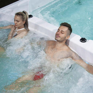 BG-6623 chinois bon marché extérieur acrylique Spa Design moderne piscine sans fin avec Machine d'entraînement de massage et fonction de tourbillon - Product Image 2