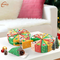Lot de 12 boîtes en papier kraft pour calendrier de l'Avent de Noël, emballage vide pour bonbons, chocolats, cadeaux surprise de fête