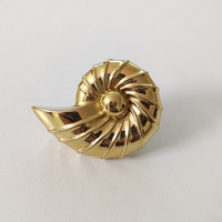 Poignées de tiroir et poignées de porte en laiton en forme de coquillage conque pour armoire et cave à vin, décoration de maison de luxe