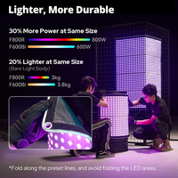 LCD APP denetleyicisi + petek ızgara Softbox ile Godox F100/200/400/800R 250W 1800K-10000K esnek LED Video ışığı bez lamba