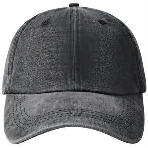 Gorra de béisbol bordada 'Grandfather's Bow' de mezclilla lavada retro, estilo casual hip-hop, con visera curva de terciopelo ajustable, común - Product Image 3