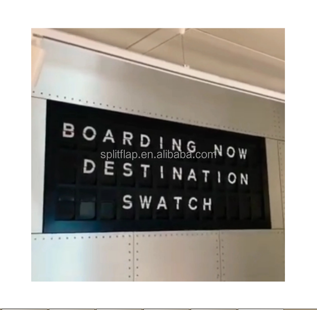 Geneva Airport Departure Board Analog Flip Message Board Split Flap