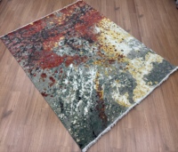 Luxury Hand Knotted Wool Viscos High Pile Eco-Friendly Carpet Tiles Abstract Elegant Hotel Villa Resort Rug Washable Anti-Static