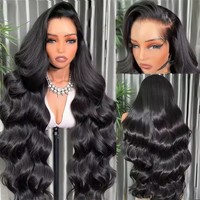 Perruques Lace Front Body Wave 100% Cheveux Humains, Cheveux Vietnamiens Bruts de Haute Qualité, Perruques Frontales HD Transparentes pour Femmes Noires