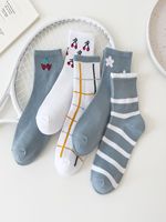 Recyclé Respirant Long Court Cheville Gris Blanc Noir Chaussettes Haute Qualité 100% Coton Bio Chaussettes Femmes