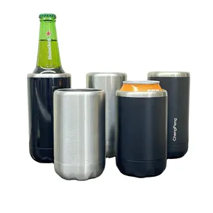 Double Walled Vacuum Insulated 3 in 1 Can Cooler 12oz Beer White Skinny Straight Can Cooler