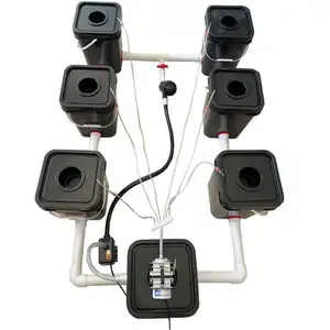 High Quality 5 Gallon RDWC 4/6/8/12 Buckets Hydroponic Growing Systems