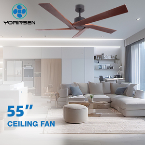 <span class=keywords><strong>Ventilador</strong></span> de <span class=keywords><strong>Techo</strong></span> LED de 55 Pulgadas con Control Remoto, 6 Velocidades, <span class=keywords><strong>Silencioso</strong></span>, WiFi Tuya, Moderno, para Decoración de Dormitorio, Certificado RoHS, <span class=keywords><strong>Sin</strong></span> <span class=keywords><strong>Luz</strong></span> - Product Image 2