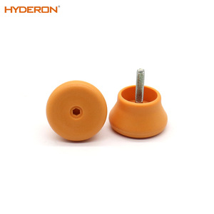 Patas Ajustables de Plástico Hyderon con Vástago Roscado Naranja para Muebles y Equipos, Ruedas Rígidas, Moldeado por Inyección - Product Image 2