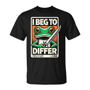 Camiseta I Beg To Differ Frog Meme, color negro, unisex, talla para adultos S M L XL XXL - Product Image 2