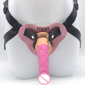 Faak Bdsm <span class=keywords><strong>Sex</strong></span> Speelgoed Harnas Strap On Siliconen Dildo Realistische Strap-On Strapless Lederen Strapon Dildo Voor Lesbische Vrouwen mannen - Product Image 5