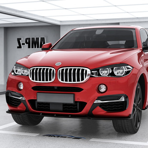 สปอยเลอร์กันชนหน้า Amp-Z สำหรับ Bmw X6 F16 M Sport ปี 2015-2019 สีดำเงา ลายคาร์บอนไฟเบอร์ - Product Image 1