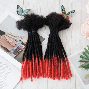 Vente en Gros Doux Faits à la Main Locs Dreadlocks Crochet Cheveux 0.6cm Ombre Couleur Extension de Cheveux Humains - Product Image 1