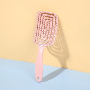Cepillo de Pelo de Nailon Curvo con Ventilación y Diseño Hueco para Masaje del Cuero Cabelludo, Ideal para Uso Doméstico y Profesional en Salones de Belleza - Product Image 1