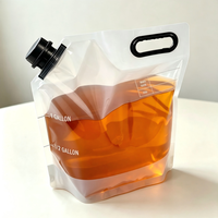 Pochettes souples à bec verseur de 1 gallon, 5L, 10L pour jus, eau, café, sirop, liquides alimentaires, sans BPA, anti-fuite, imprimées sur mesure