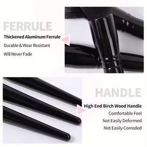 Juego de Brochas de Maquillaje de Alta Gama, Color Negro y Rosa, con Logotipo de Marca Privada, Brochas Cosméticas para Chicas Hermosas - Product Image 4