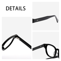 Lunettes de vue LC de qualité supérieure avec monture en acétate, design optique vintage, verres anti-lumière bleue personnalisés pour hommes