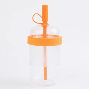 Minimalist Plastic Water <b>Bottle</b> With Straw Screw-On Cap Bpa Free Travel Drinkware With Gift <b>Box</b> Kraft Paper Packaging - Product Image 4