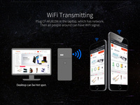 Adaptador USB Inalámbrico N COMFAST de 150Mbps, Mini Dongle Wifi de 2.4GHz para Computadora Portátil y de Escritorio, Sin Necesidad de Controladores