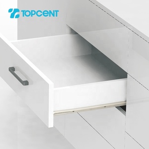 Glissière de <span class=keywords><strong>tiroir</strong></span> à roulement à billes à extension complète, blanche, moderne, avec revêtement en poudre, <span class=keywords><strong>pour</strong></span> cuisine, chambre et appartement - Product Image 6