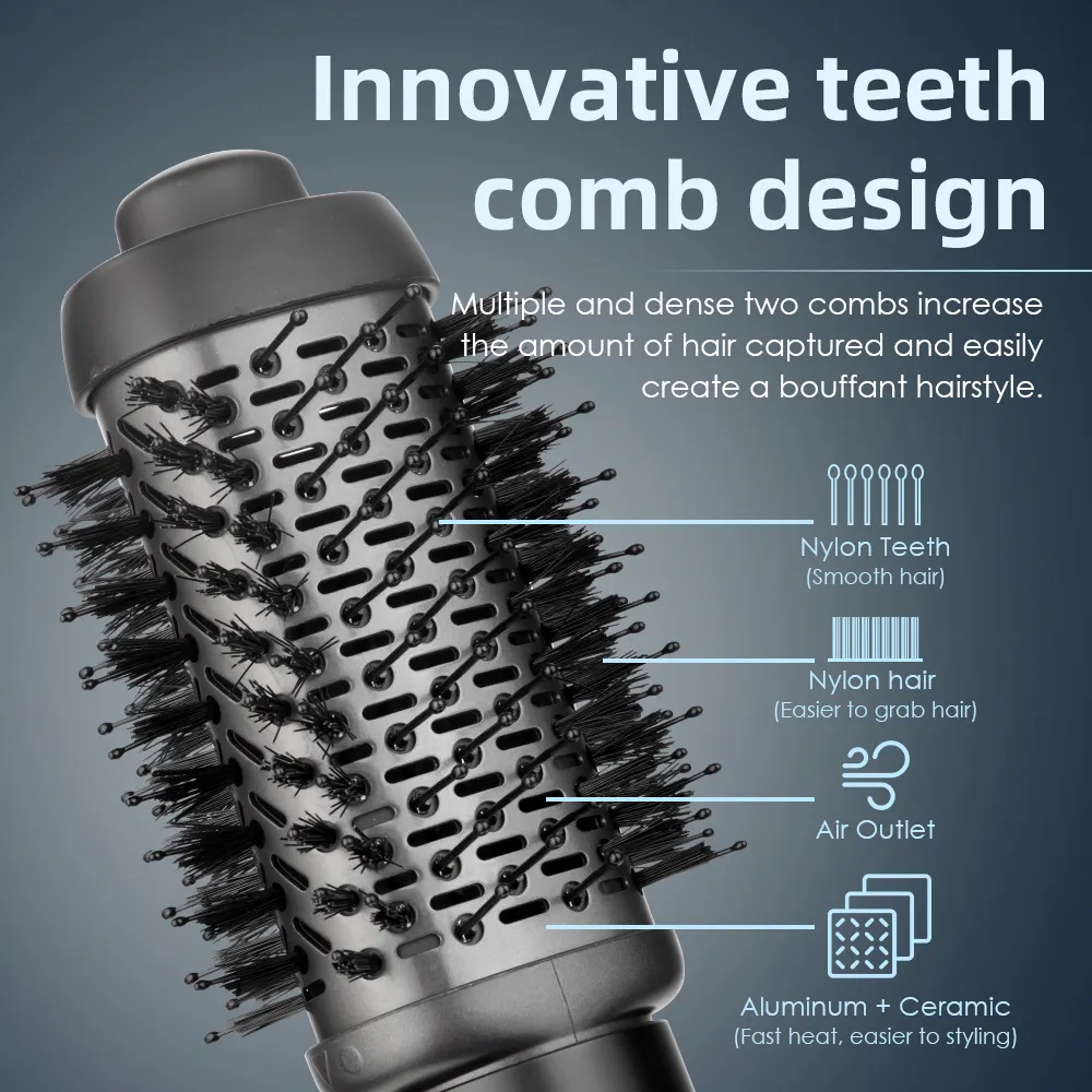 Profession elle einstufige Glättung bürste Elektrischer Heißkamm Volumizer Haartrockner bürste 3 in 1 Heißluft bürste Haar bürste