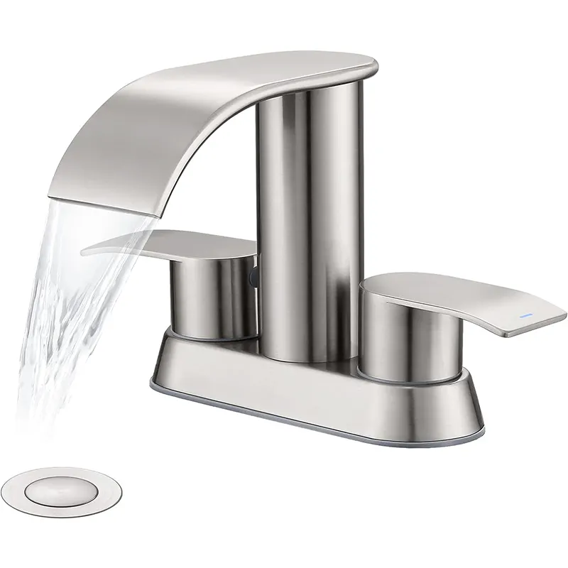 wholesale double handle wash basin faucets taps processing customization waterfall vanity basin mixe