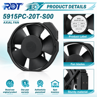 Ventilateur axial de refroidissement à haut débit d'air 220 V CA, 172 mm, à roulement à billes, pour armoire de commande, dissipation thermique, modèle 5915PC-20T-S00, d'origine japonaise