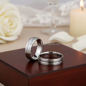 925K Sterling <b>Silver</b> Cnc His & Her Wedding Band 5 mm Machine <b>Ring</b> <b>Set</b> - Product Image 3