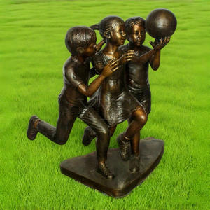 Estatuas de Bronce Fundido para Niños y Niñas al Aire Libre y Esculturas de Cachorros, Figuras 3D para el Día Nacional y Eventos Deportivos - Product Image 2